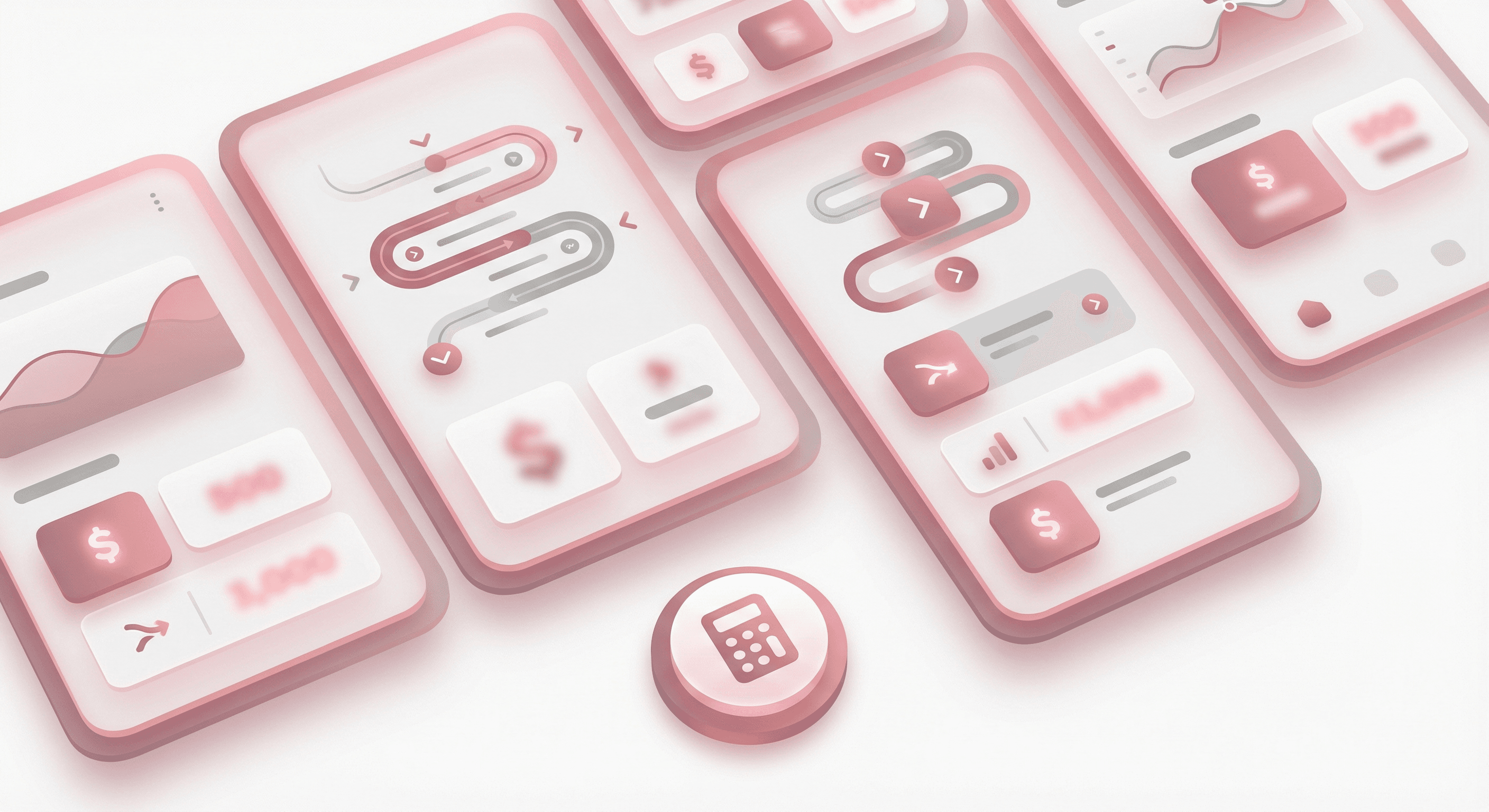 A modern calculator interface with route options